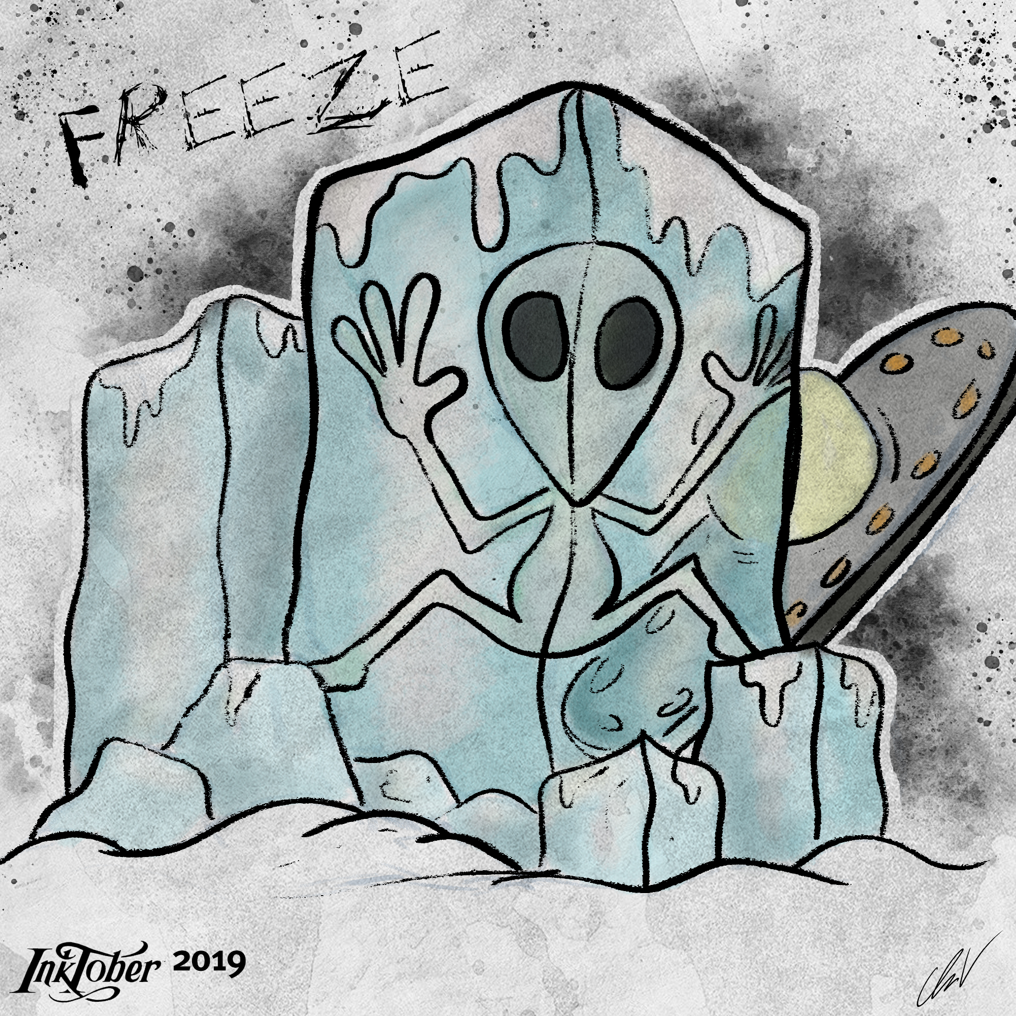 Inktober - 4 Freeze