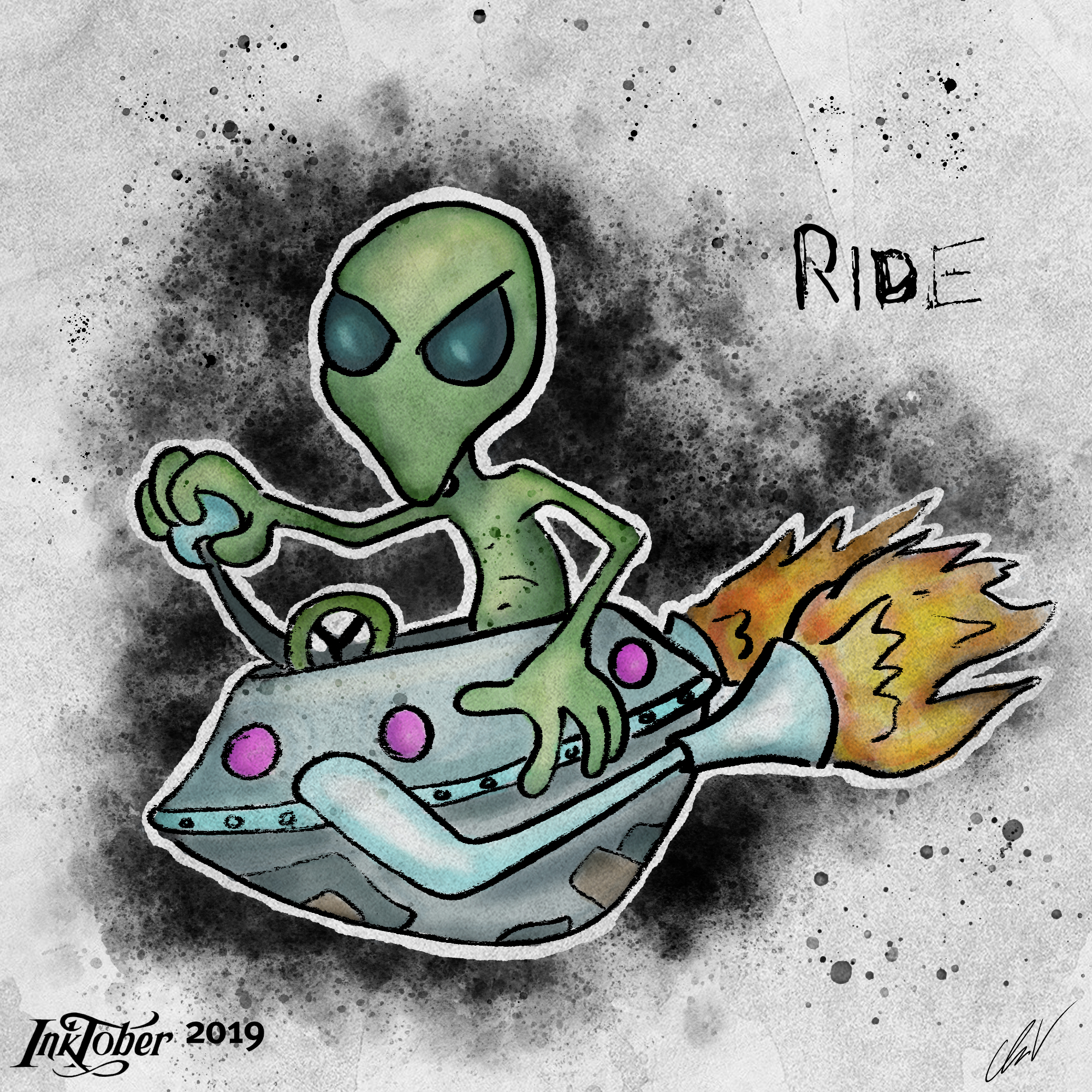 Inktober - 28 Ride